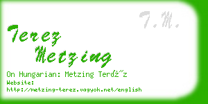 terez metzing business card